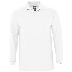 POLO PIQUÉ M/COMP 3 BOT WINTER BRANCO 